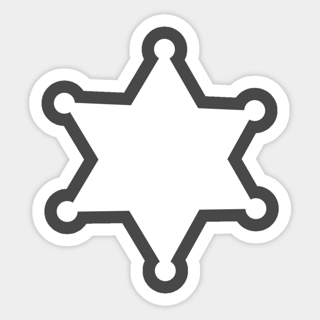 Bad Type Sheriff badge (big, centre) Sticker by Function9